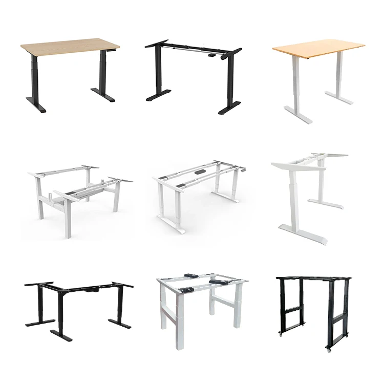 Home Office Work Remote Memory Control Motorized Dual Motor Blue Tooth Electric Height Adjustable Desk Frame Sit Stand Lift Desk