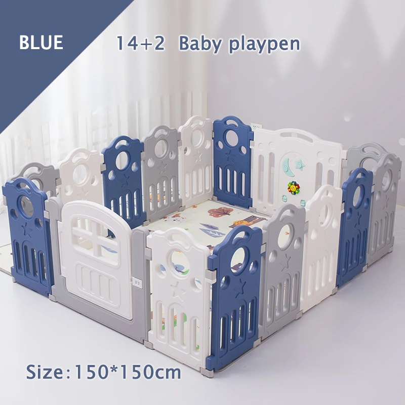 Feelbaby plastic adjustable baby with toy children white plastic fence
