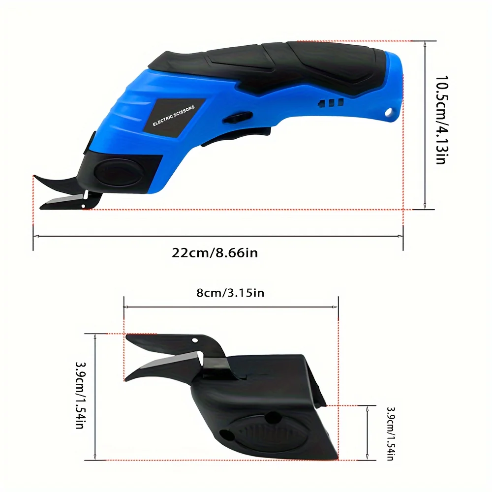 Industrial DIY Electric Precision Scissors Stainless Steel Handheld Power Tool Sewing Fabric Cutting Clothing Cardboard Carpet