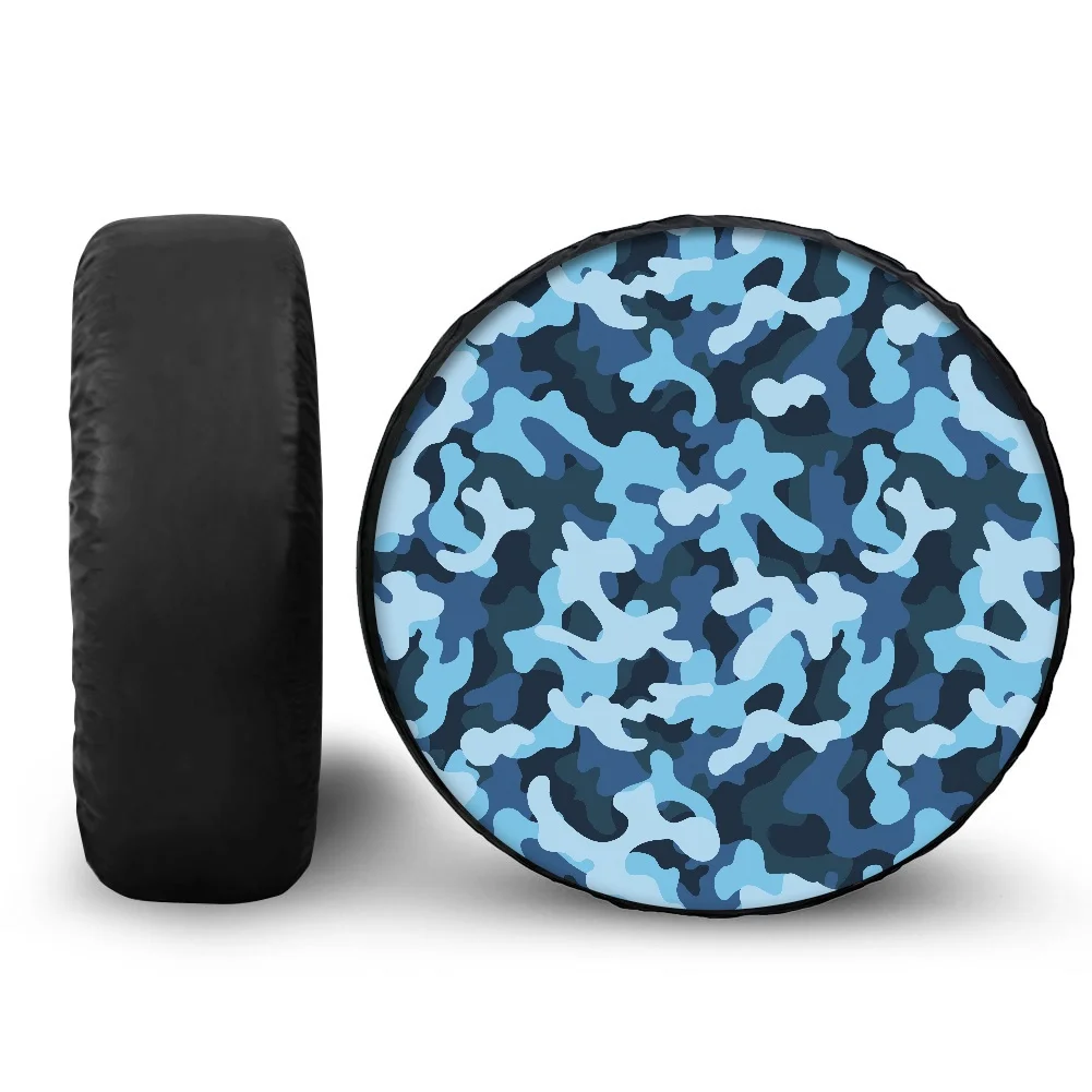 Light Green And Flesh Color Camouflage Style Print Tire Protector Universal Dustproof Spare Tire Cover Spare Wheel Tyre Covers