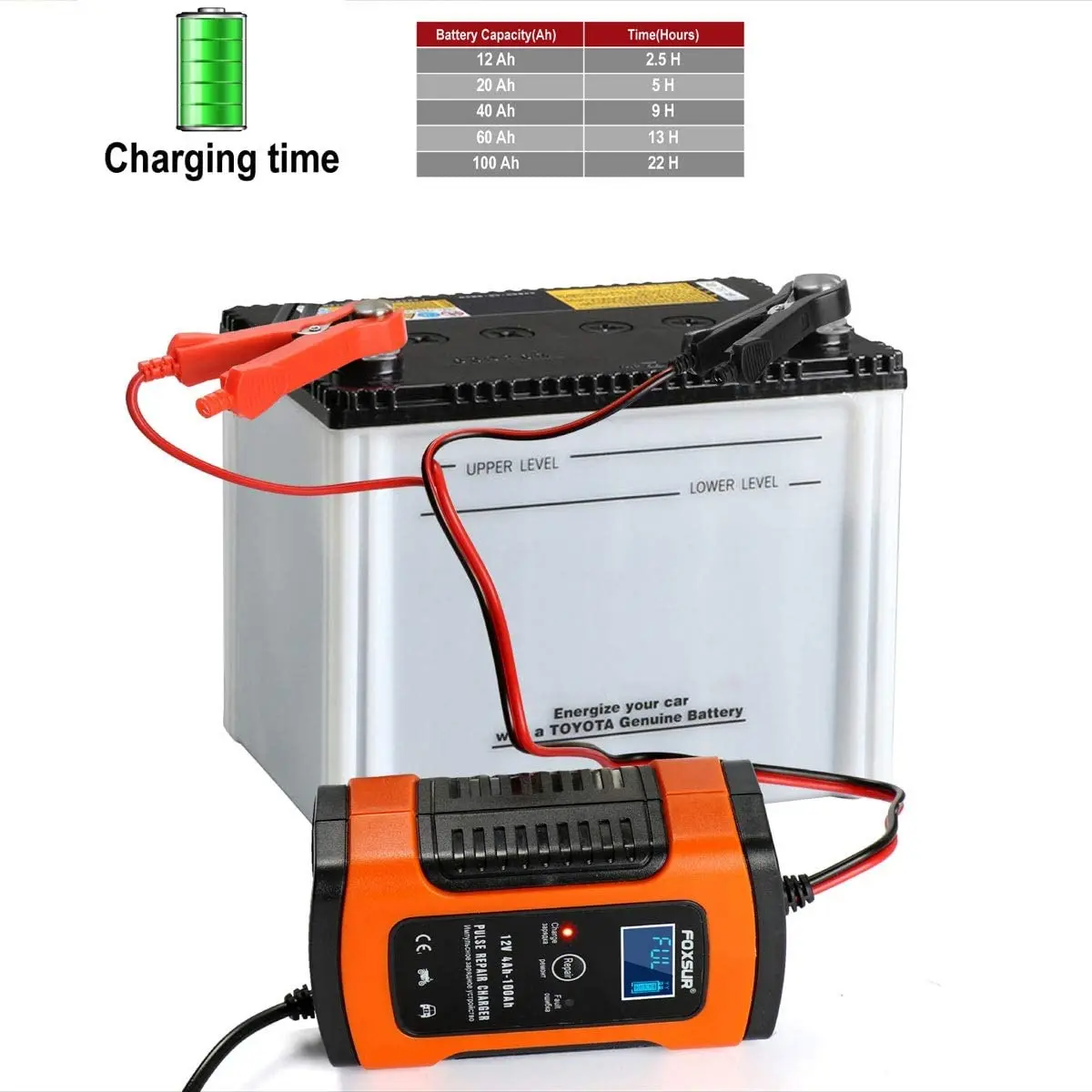 Car Battery Charger Maintainer 5 Amp 6V/12V Battery Chargers Trickle Charger for Car Boat Motorcycle Lawn Mower Marine Sealed Le