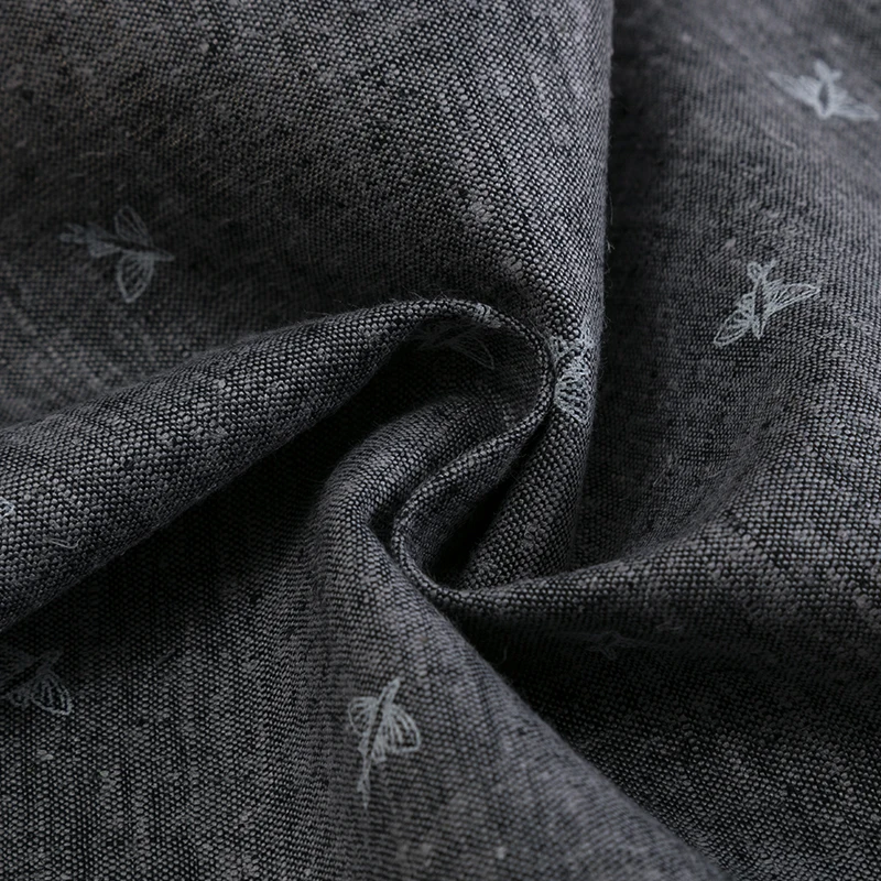 
High quality woven plain 53% hemp 42% organic cotton 5% spandex fabric for clothing 