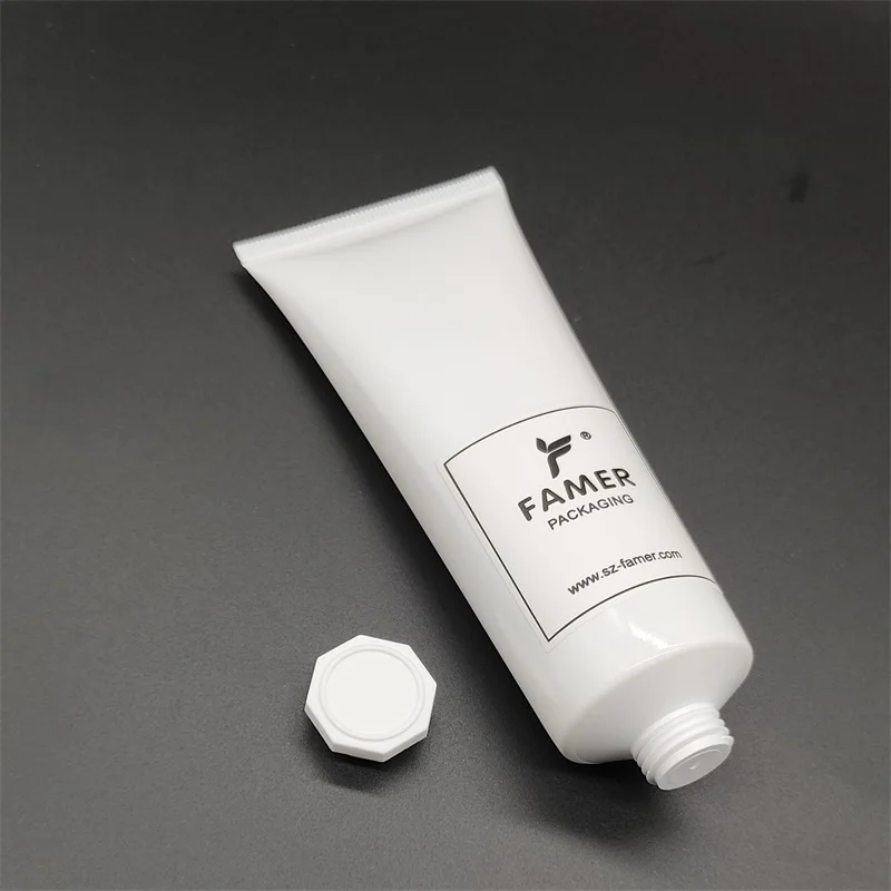 Label Logo black lotion tube 100ml 200ml eco friendly cream skincare packaging cosmetic lip gloss tubes squeeze packaging