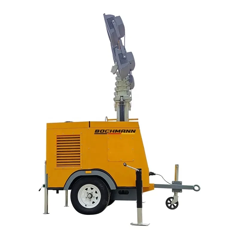 Diesel power  light tower hydraulic mast LED lighting tower with yammar engine
