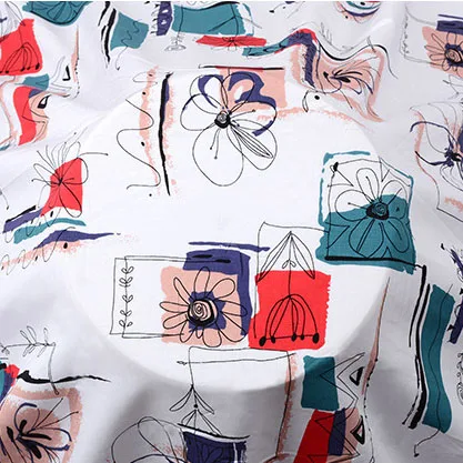 Cheap Price Rayon Printed Cotton Fabrics Plain in Bulk Women DC Woven 40 Lightweight Digital Printed Chiffon Fabric OEM Accept