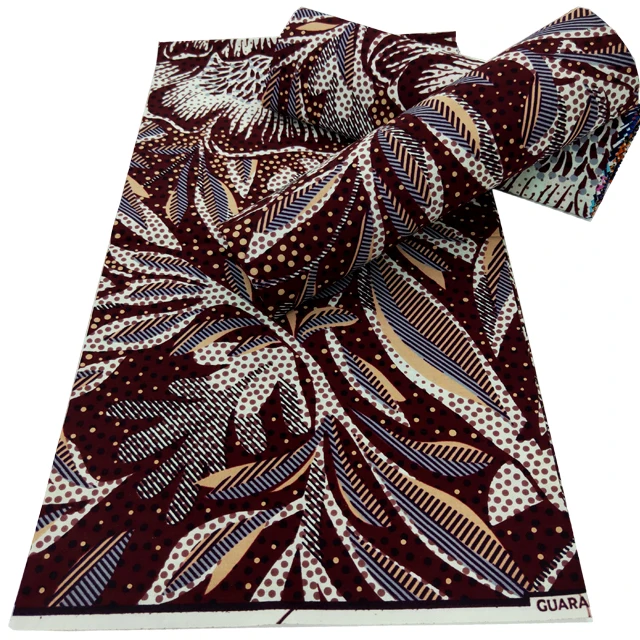 Wholesale African Real Wax Fabric Super Jacquard Weave Textile Nigera Design 100% Cotton Print Anakra Material For Sewing Cloth