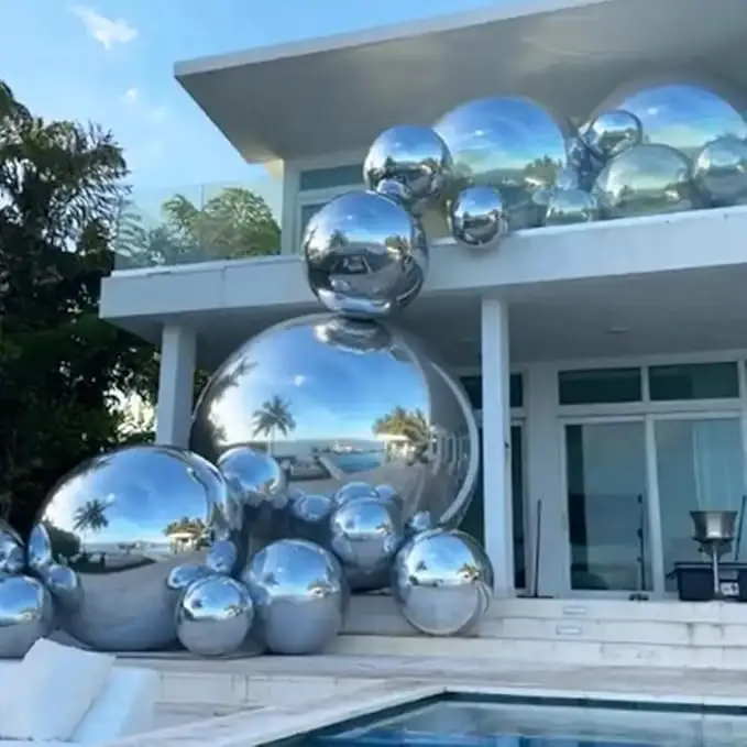 Inflatable Mirror Ball  Big Shiny Balls Airtight Giant Balloon For Events and party and Wedding Decoration