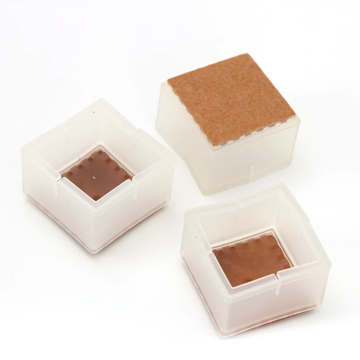 Furniture Protection Cover with Felt Pad Chair Leg Caps Floor Protectors Bottom Chair Pads for Square Furniture