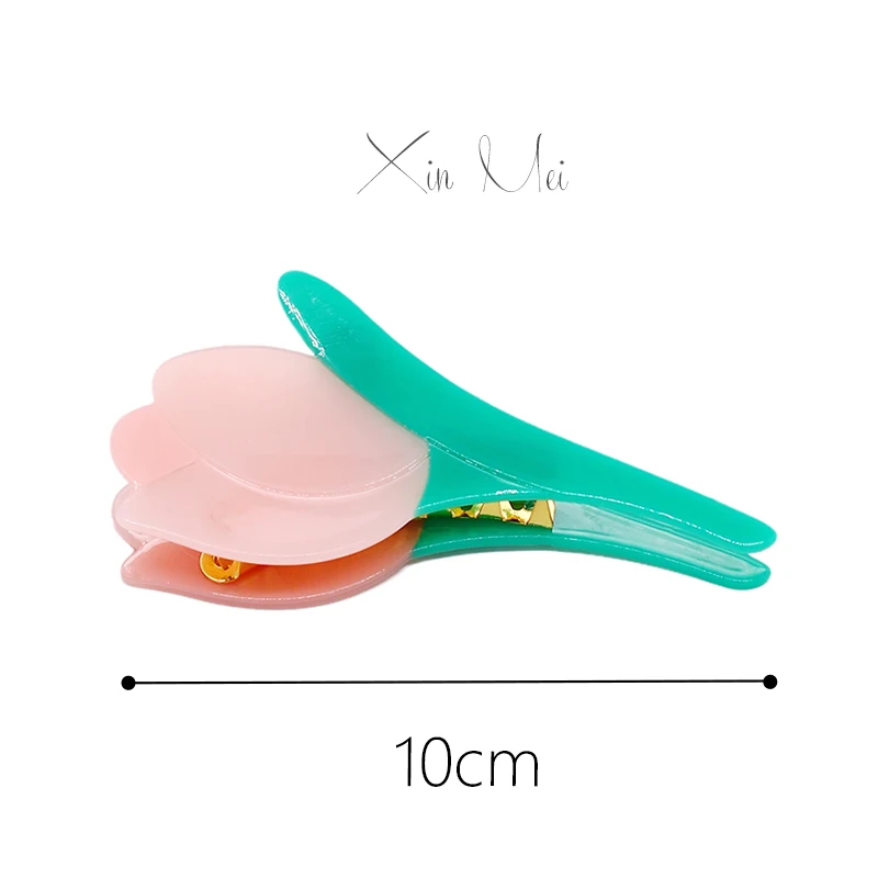 XinMei custom flower bunch hair clamp claw clips bulk eco-friendly cellulose acetate trendy claw clips for women hair