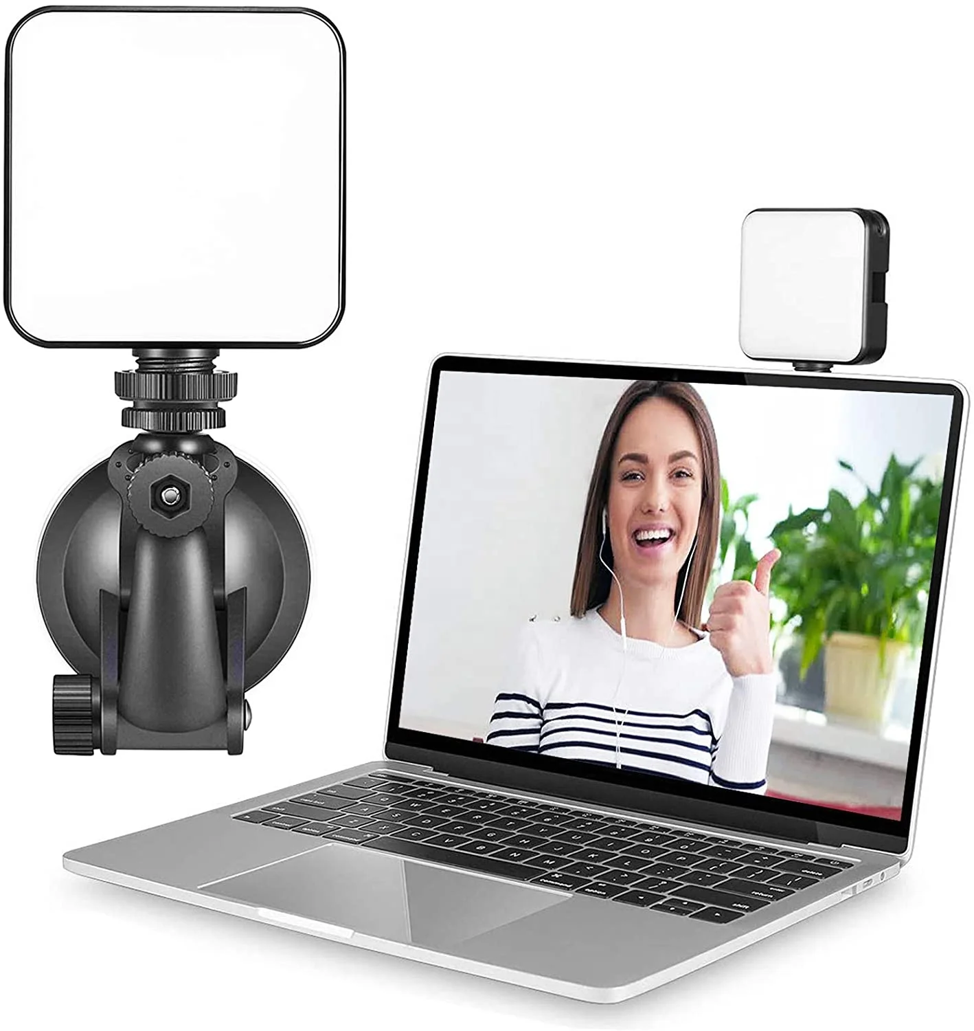 Tiktok Video Conference Lighting Zoom Light for Video Conference with Suction Cup Webcam Lighting for Laptop Video Conferencing