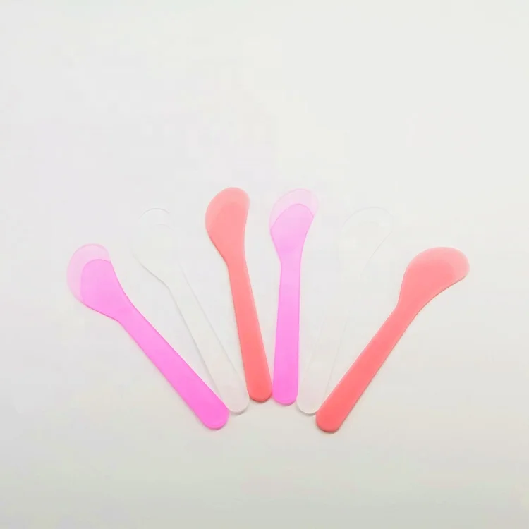 China manufacturer direct sales plastic face spoon custom color face cream spoon transparent facial mask spatula