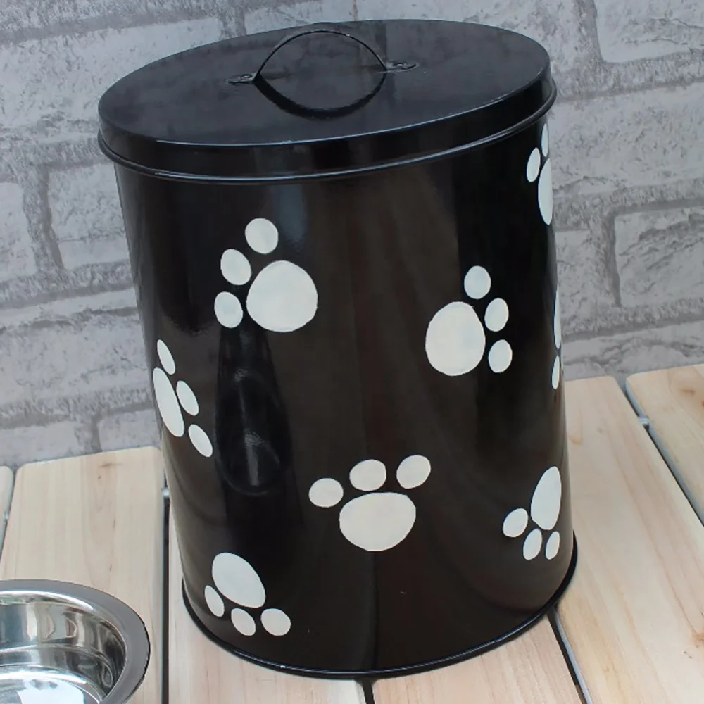 High Quality Galvanized Metal  Dogs Food Container With Lid  Pet Food Storage