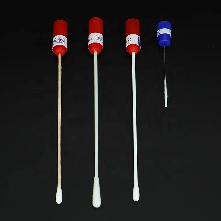 Wooden swab with cotton head