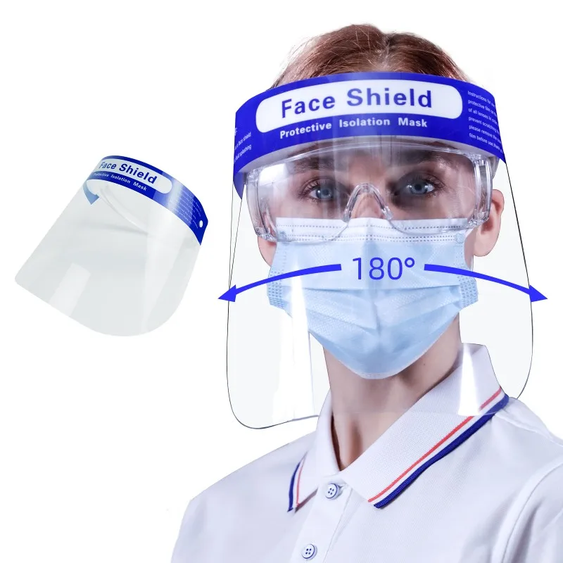 Faceshield Transparent Anti Fog Safety Protective Clear Plastic Face