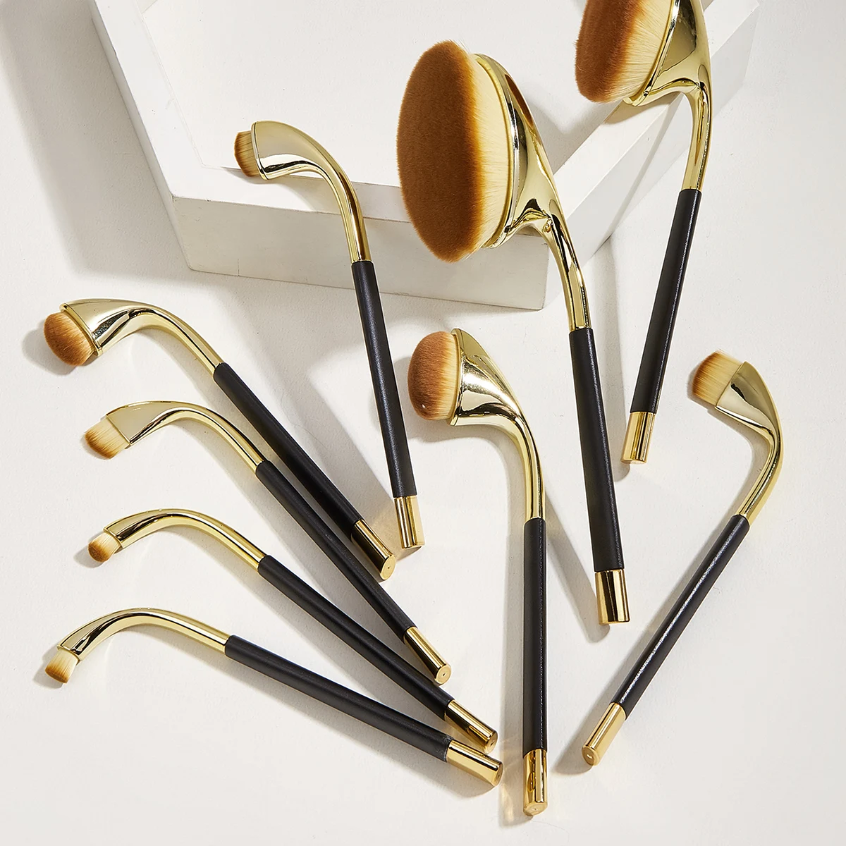 hot selling wholesale 9pcs cosmetic make up brushes travel set cosmetic makeup brush set custom logo