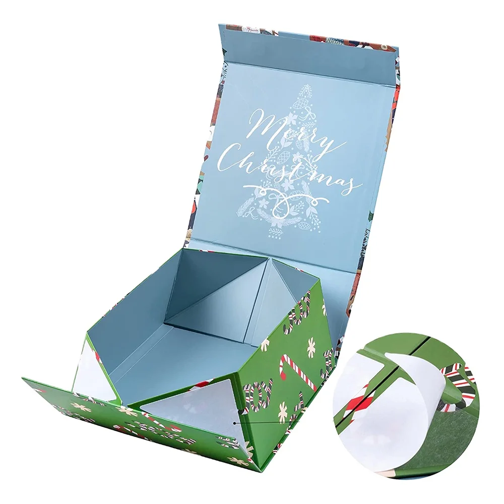 Custom Logo Luxury Gift Packaging Recycled Cardboard Magnetic Closure Folding Box For Holiday