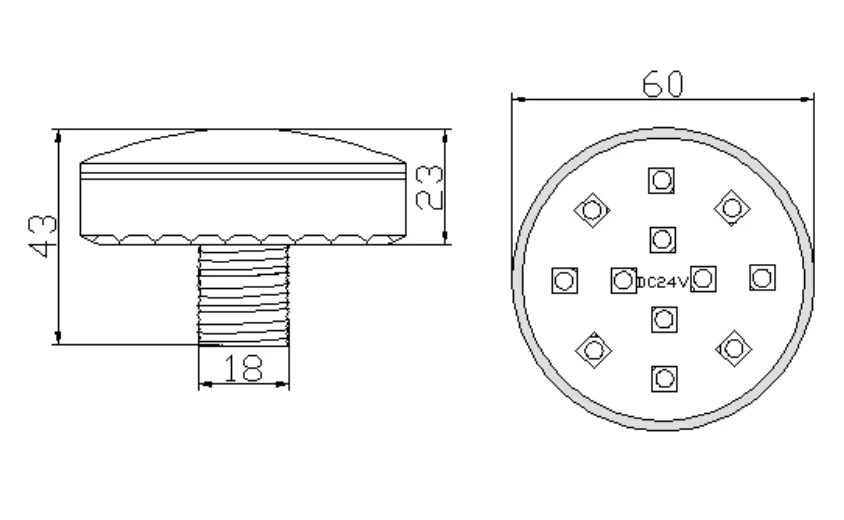 60 мм 18 светодиодов smd5050 rgbw автопрограммные пиксельные огни AC24v предварительно программируемые