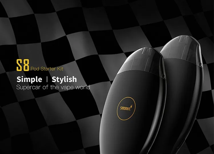  Набор для вейпа атомайзер 2 мл 370 мАч встроенный мод 18650 Ом катушка с сердечником светодиодная без аккумулятора стартовый комплект электронной сигареты Smoant S8 Pod