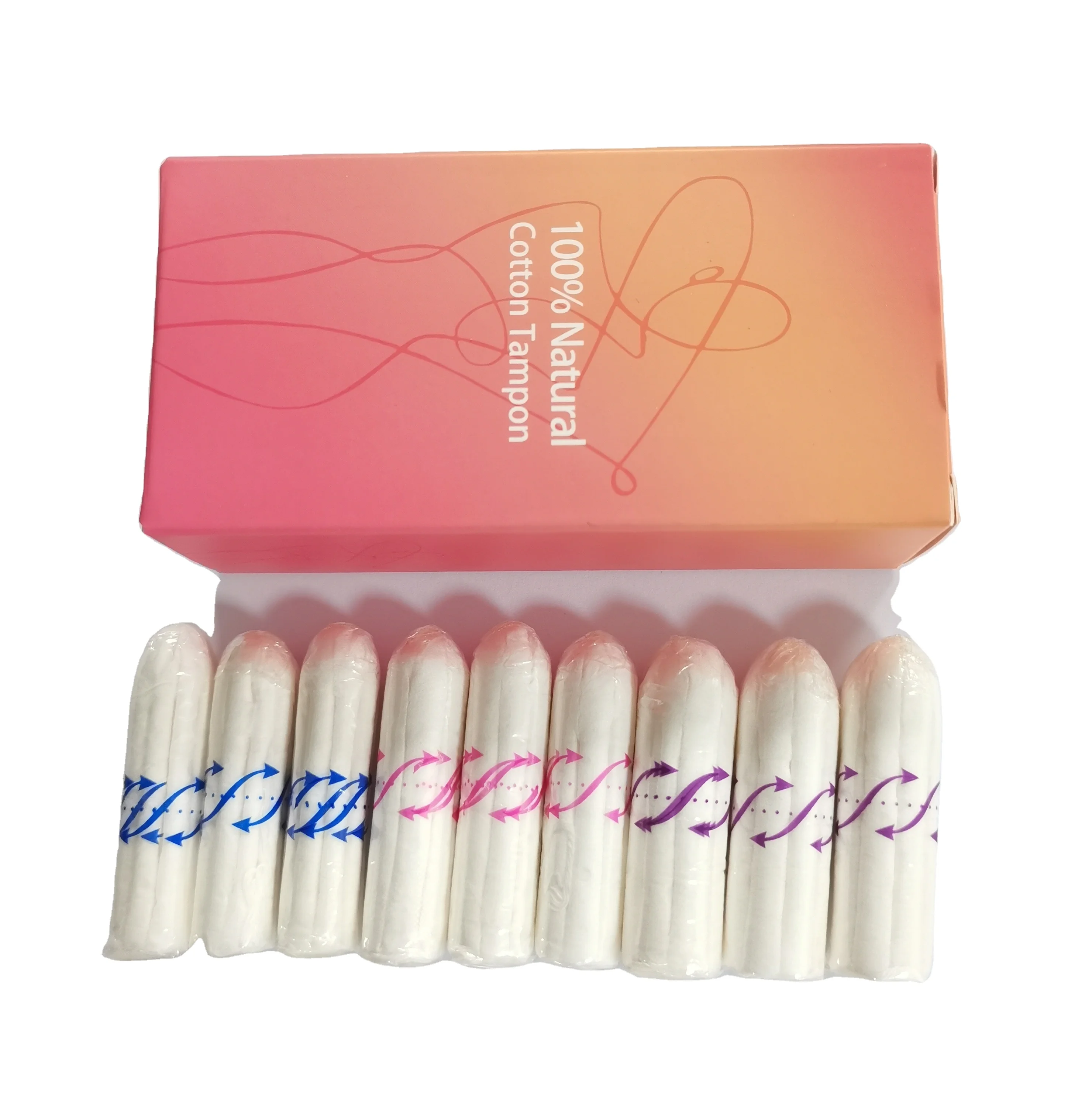 OEM Private Label Feminine Hygiene Products Organic Cotton Tampon Period Digital Tampons Applicator Tampons