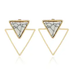 Модные новые женские акриловые треугольные серьги-капли, подарок для женщин, бижутерия для вечеринки