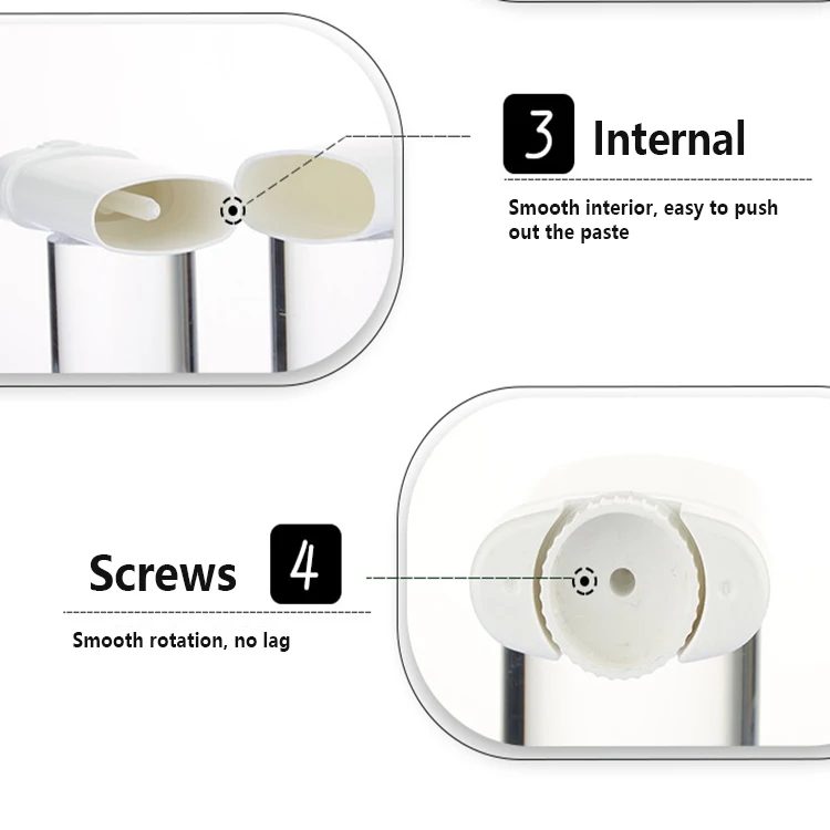 15g transparent oval luxury balm plastic cosmetic printing empty lipstick tube