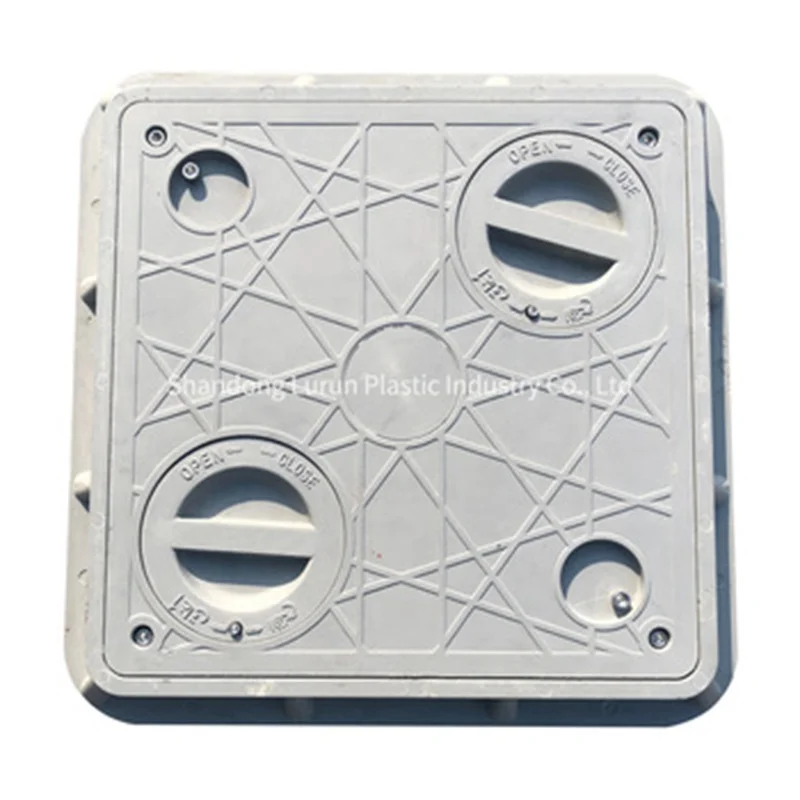Manufacturer square composite resin manhole cover with two hole