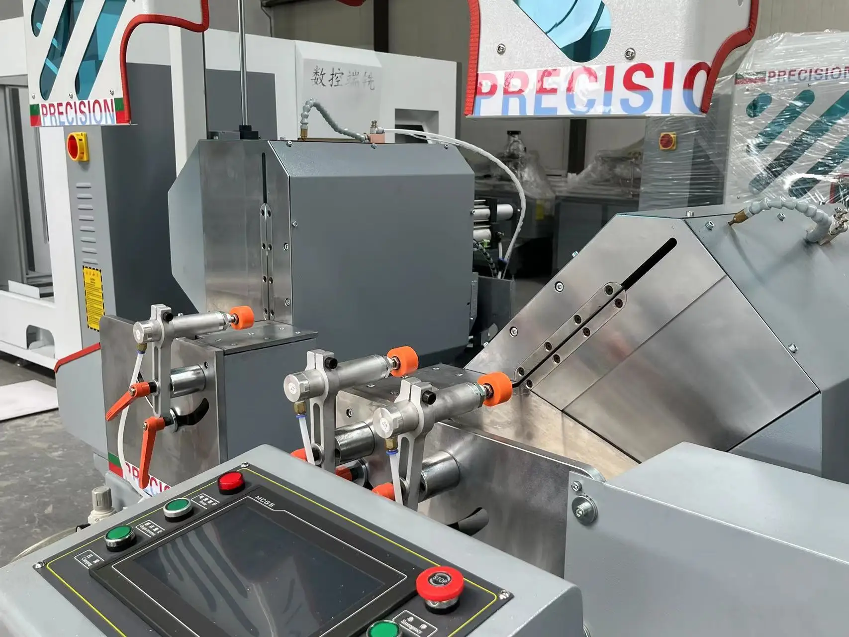 600mm Double-Ended Heavy Duty Precision CNC Miter Saw Machine New Condition with Engine and PLC for UPVC Door & Window Making