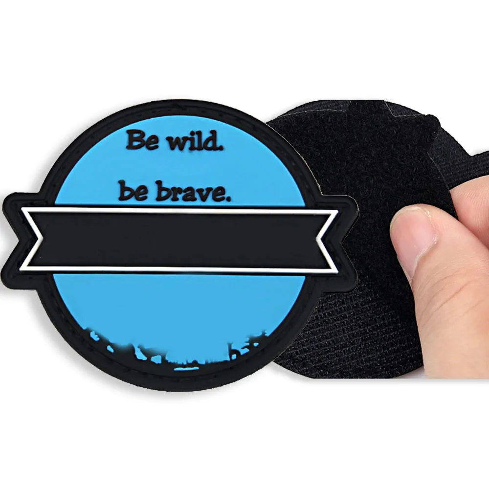 Brand New Design Custom Silicone PVC Rubber Velcroes Patch for clothing