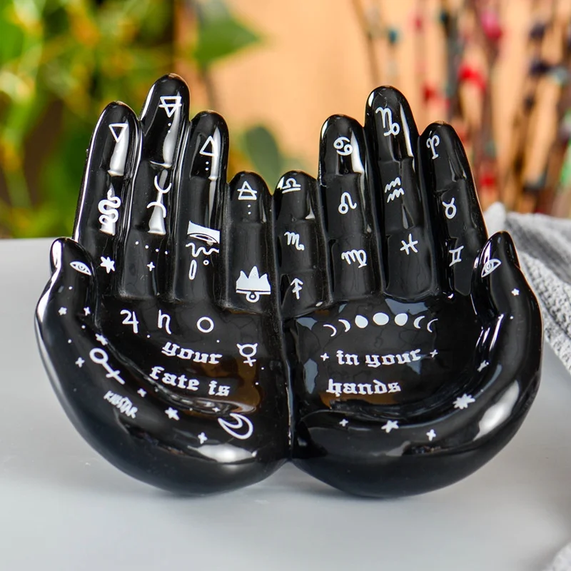 Ceramic Halloween Jewelry Tray, BD-240419 Luxury Customized Creative Scandinavian Style Art Ceramic Storage Tray