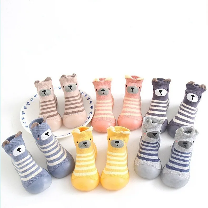 Wholesale Hot Sale 3d Animal Infant Toddler Nonslip Children Socks Rubber Sole Shoes For Baby Slippers Pre Walking