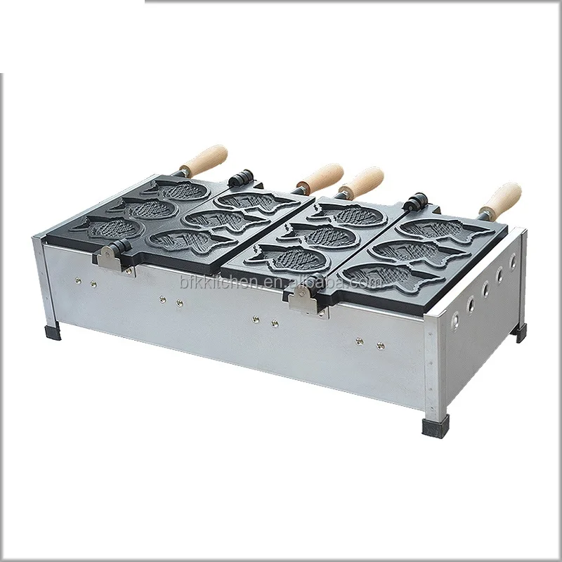 6000W Stainless Steel 220V Commercial  Breakfast Non Stick Double Waffle Corn Waffle Maker