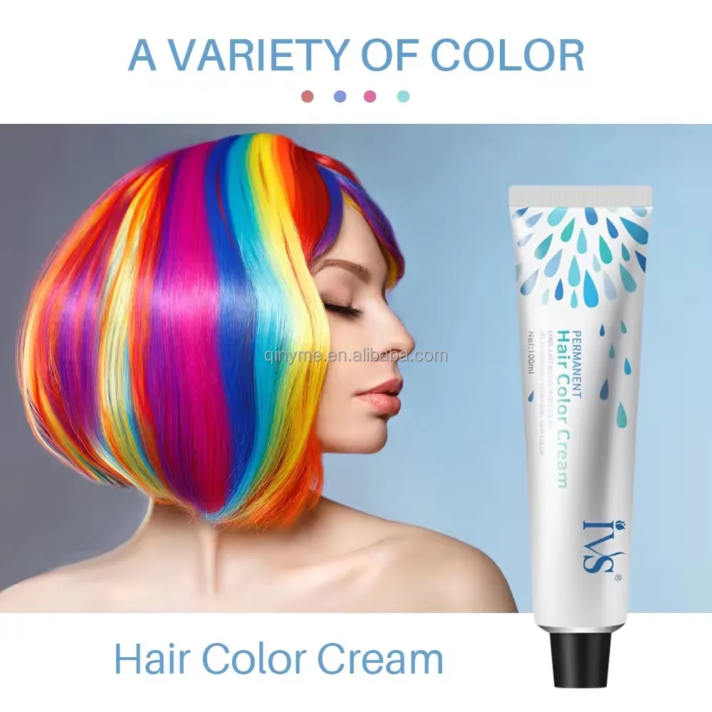 OEM Factory IVS Permanent Cream Hair Color Wholesale Professional Hair Dye