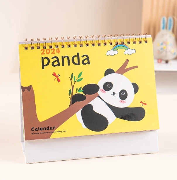 Desk calendar desk gadget cartoon panda desk calendar