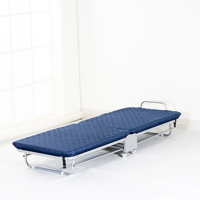 
China Manufacturer Single Medical Manual Bunk Hospital Folding Metal Beds Folding Bed Supplier Wholesale 