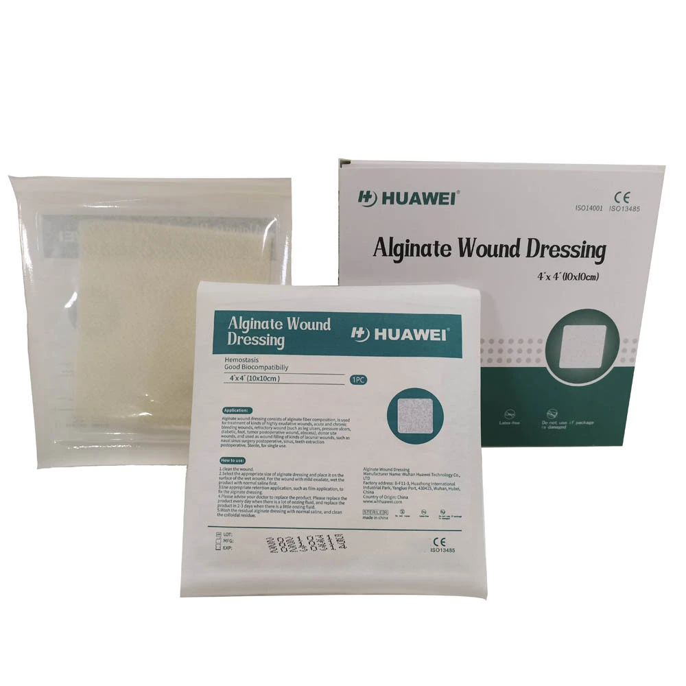 alginate fiber Wound Dressings Silver Calcium Alginate Wound dressing