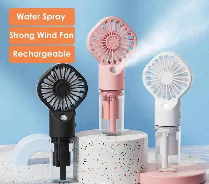 outdoor custom small usb handheld cooling mist electric standing portable hand rechargeable mini fans