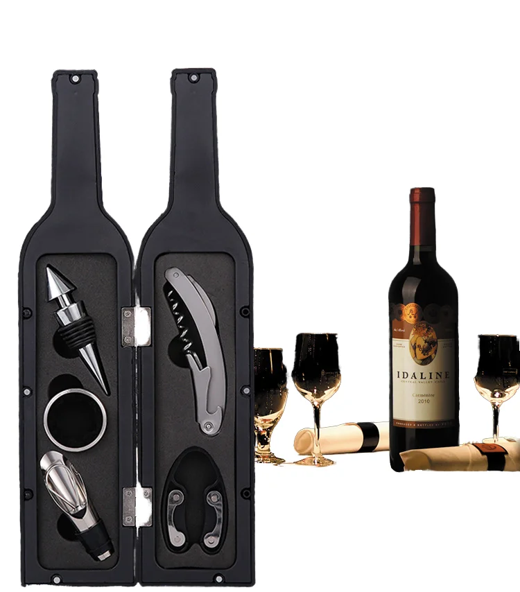 2024 Factory Hot Selling 3/5-Piece Bartender Bottle Corkscrews & Openers Set with Colorful Box