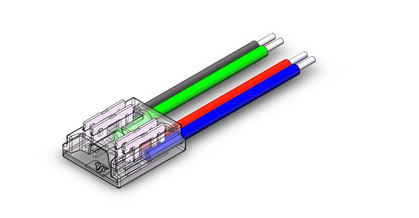 4 PIN Led connector for RGB Color 10mm 12mm led strip light IP20 IP65 led light