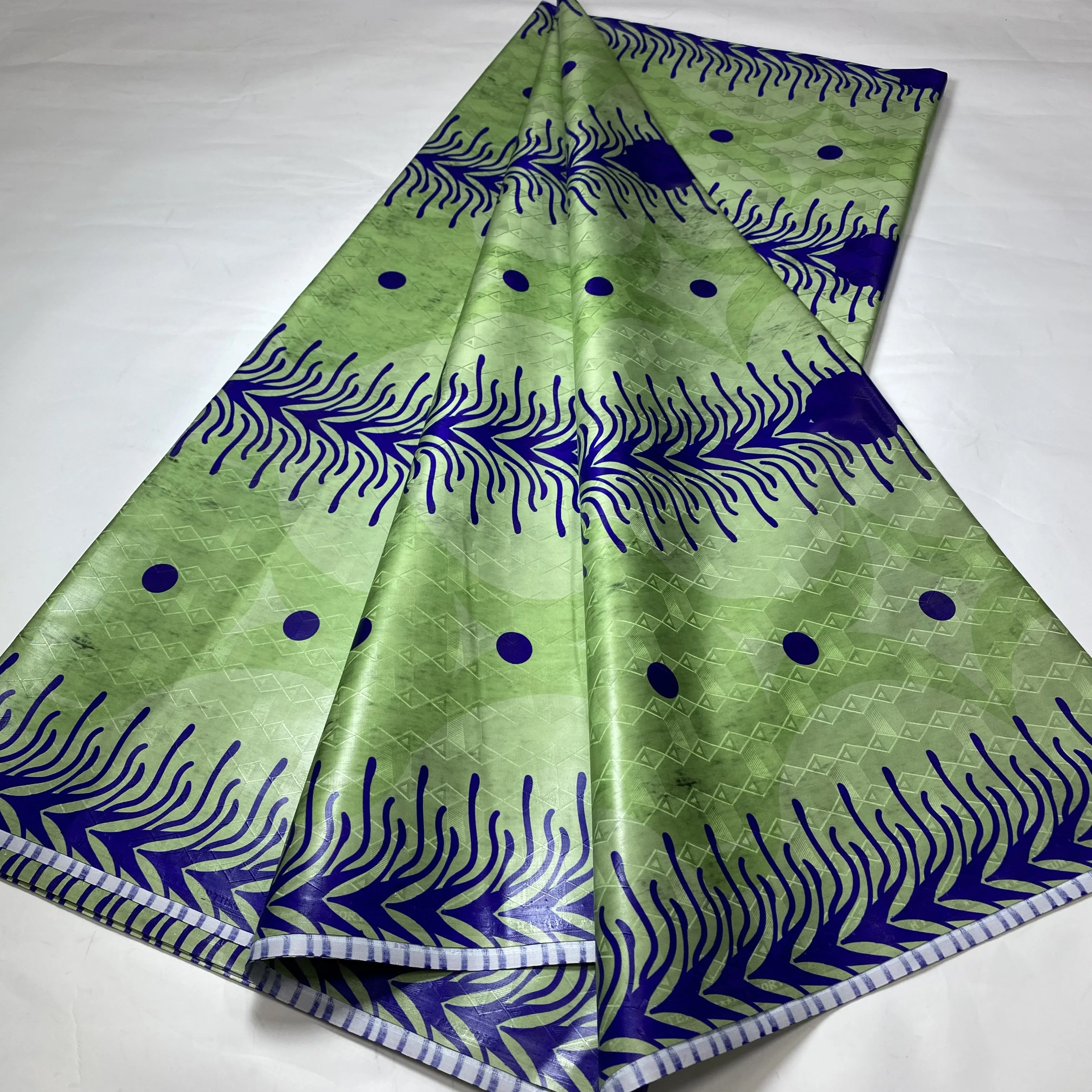 Африканская кружевная ткань базин 2021 нигерийская зеленая 100% хлопчатобумажная ткань с принтом getxner bazin богатая ткань для мужчин