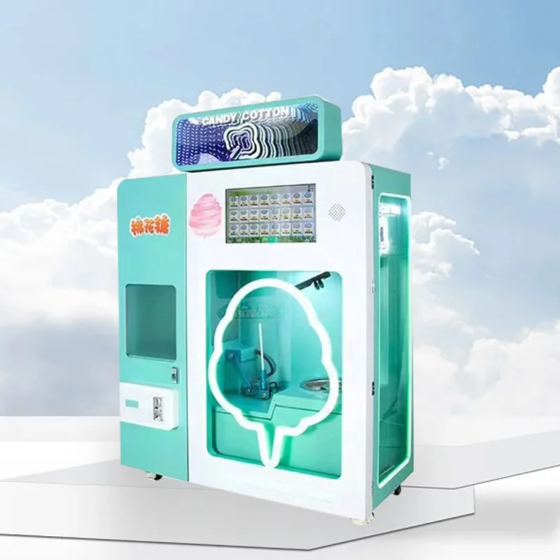 cotton candy vending machine automatic New cotton candy multi-color sales unattended automatic cotton candy vending machine