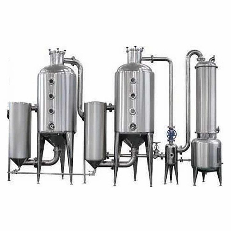 200L 500L Double Stage Low Temperature Vacuum Concentrator for herb liquid evaporating machine  for juice/milk/pharmacy factory