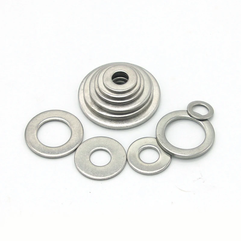 In box 180pcs 8 sizes fastener kit stainless steel assorted washers kit flat washer assortment sets