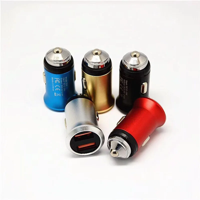 Dual USB Ports Car Charger QC3.0 Fast Charger Multifunctional Charger