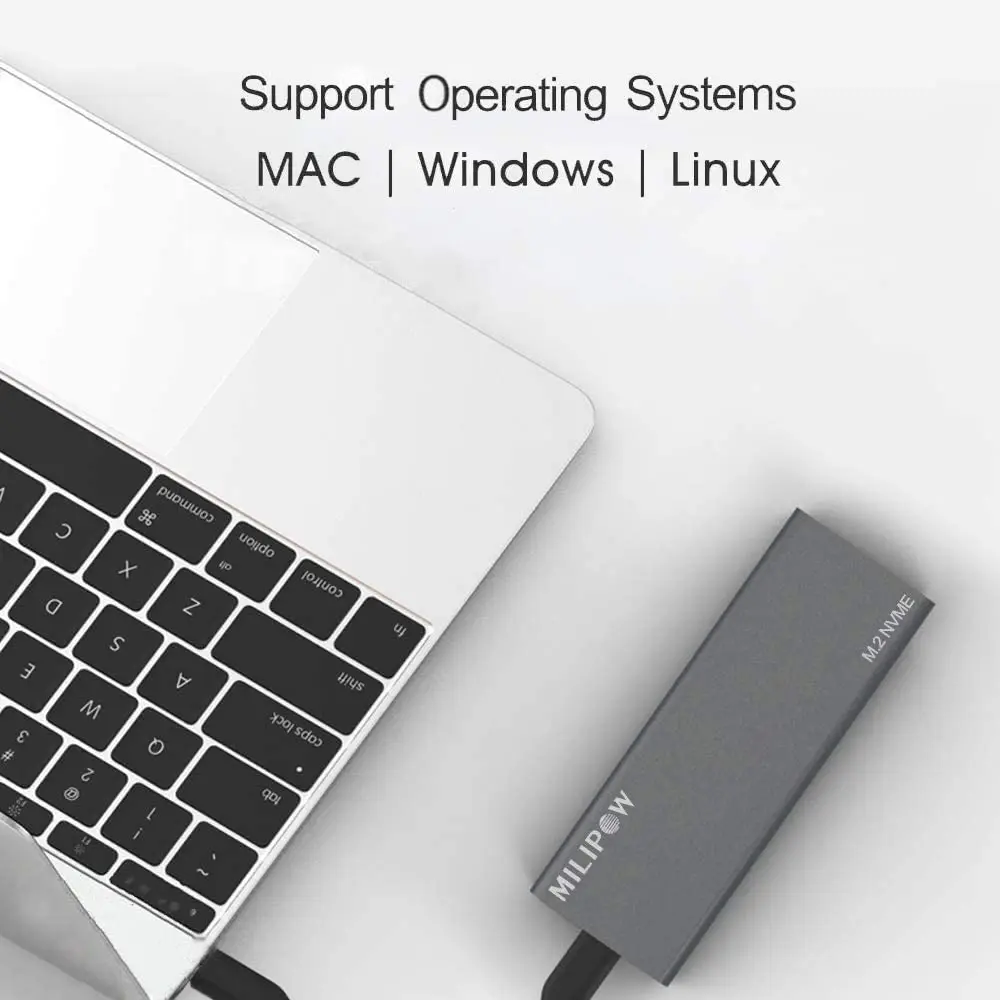 2TB Memory Hard Disk Case External HDD Enclosure Hard Drive Case SSD Box USB Type-C NVME and SATA Compatible M.2 SSD Case