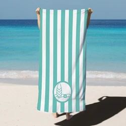 Personalized sublimation print quick dry micro fibre abstract beach towels with pockets