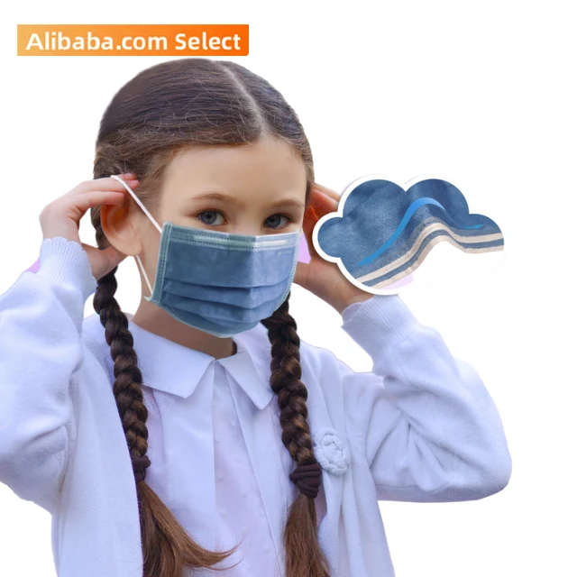 3-ply disposable comfort earloop durable breathable face mask ASTM F2100 for youth for kid