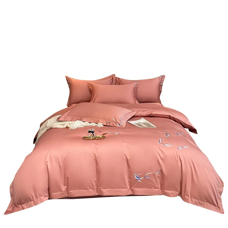 Wholesale Queen Size Hotel Cotton Bed Sheets Sets Bedding Four Piece Bedding Sheet quilt bedding set