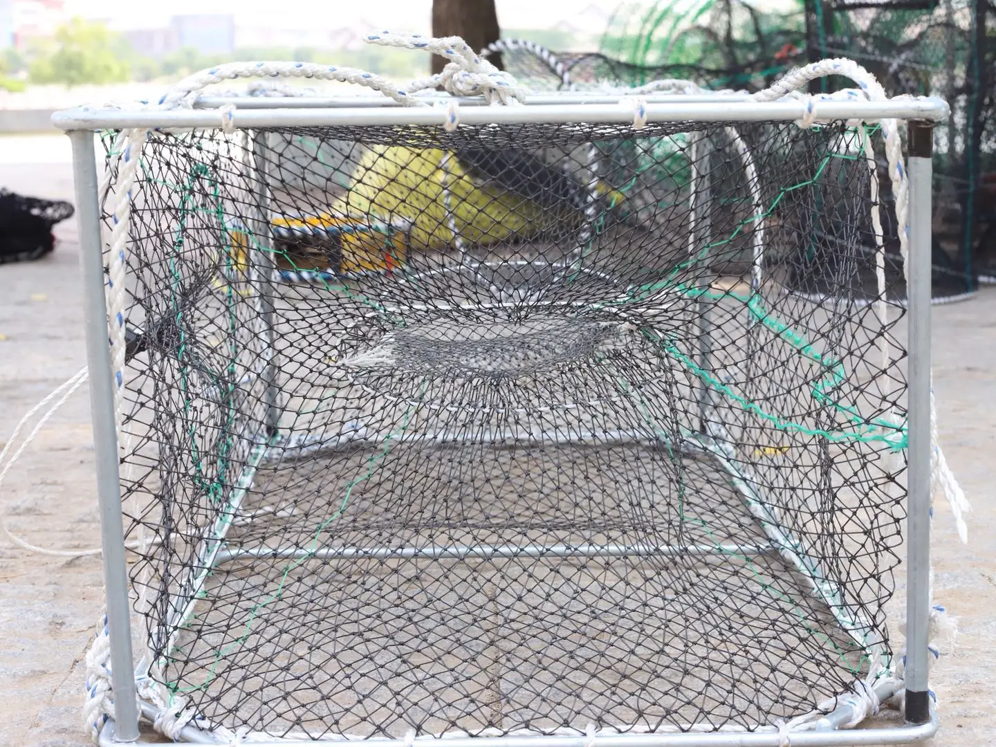Heavy Duty Convenient Collapsible Design Folding lobster pot rectangle crab trap