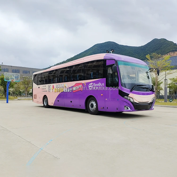 12m 65 seats new condition diesel Coach Bus 70 seater Automatic Guangtong Optional diesel bus for Sale