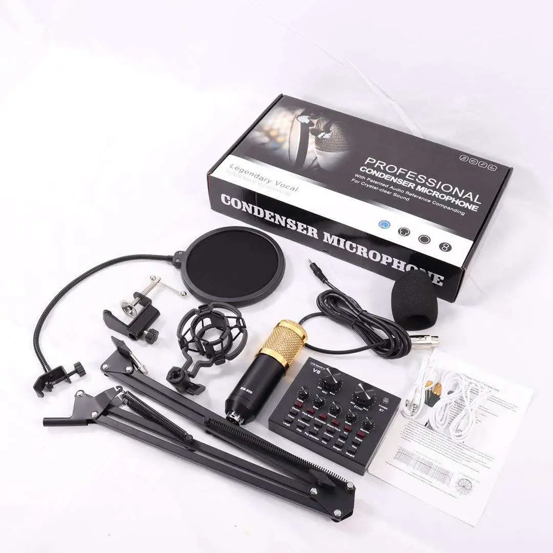 Soundproof Live Broadcast Microphone for School Studio Audio Set BM800 Recording Condenser Mic for Webcast